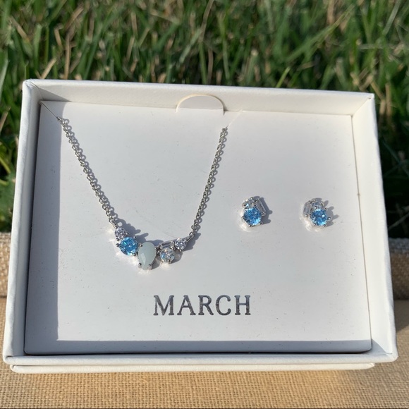 Chloe + Isabel Jewelry - Chloe + Isabel March Aquamarine Birthstone Set Chloe + Isabel Jewelry - Chloe + Isabel March Aquamarine Birthstone Set